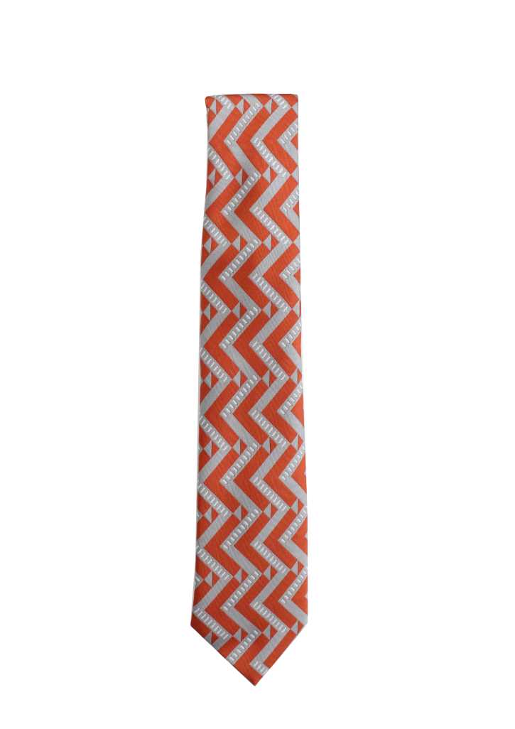 Rototuna Senior Tie Orange/Grey